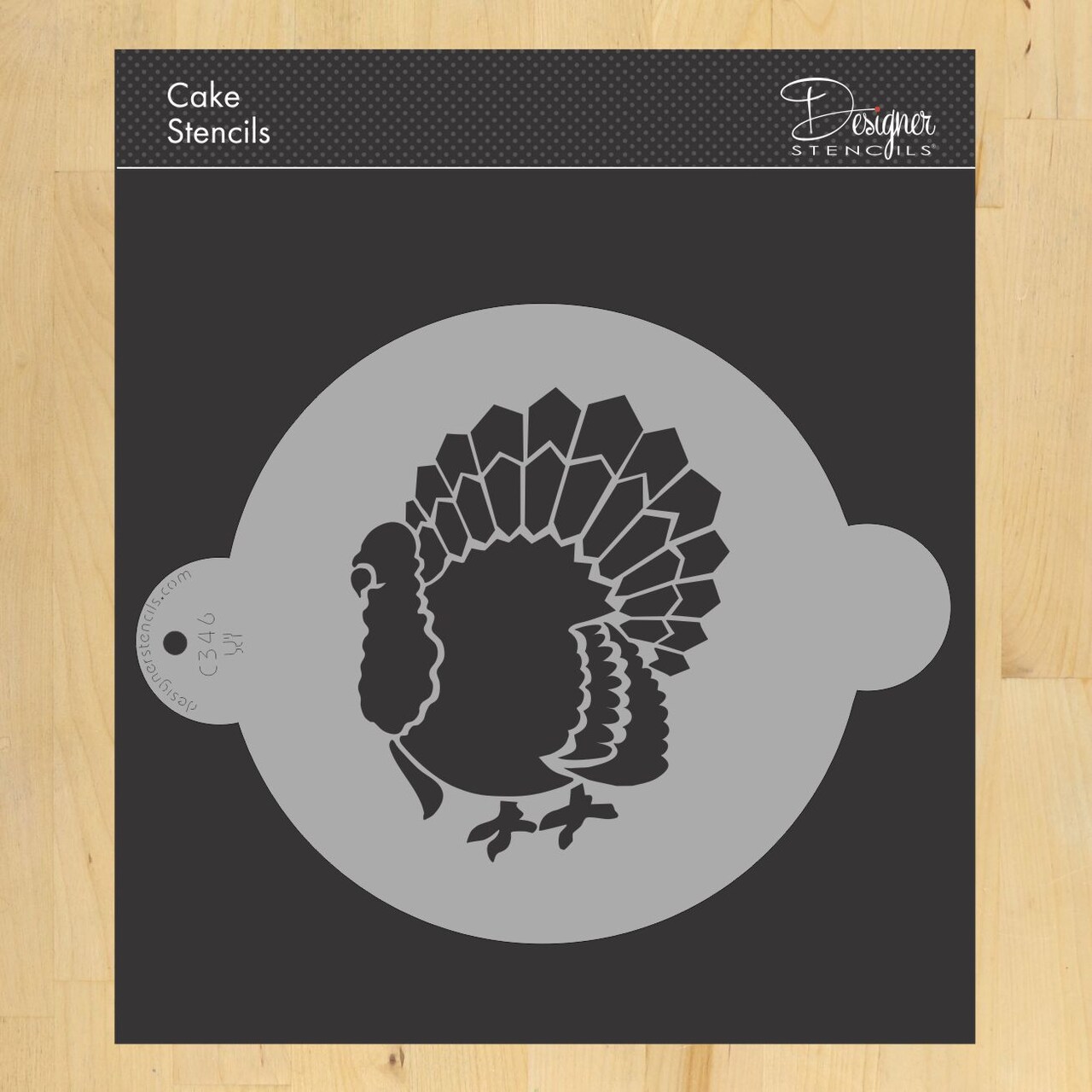 Thanksgiving Turkey Cake Stencil | C346 by Designer Stencils | Cake Decorating Tools |